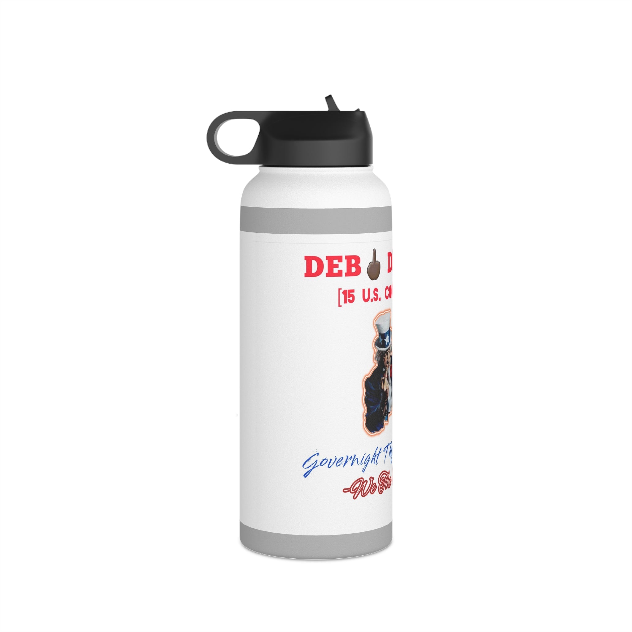 SSC_Deb🖕🏿 Dispu🖕🏿ed Stainless Steel Water Bottle, Standard Lid