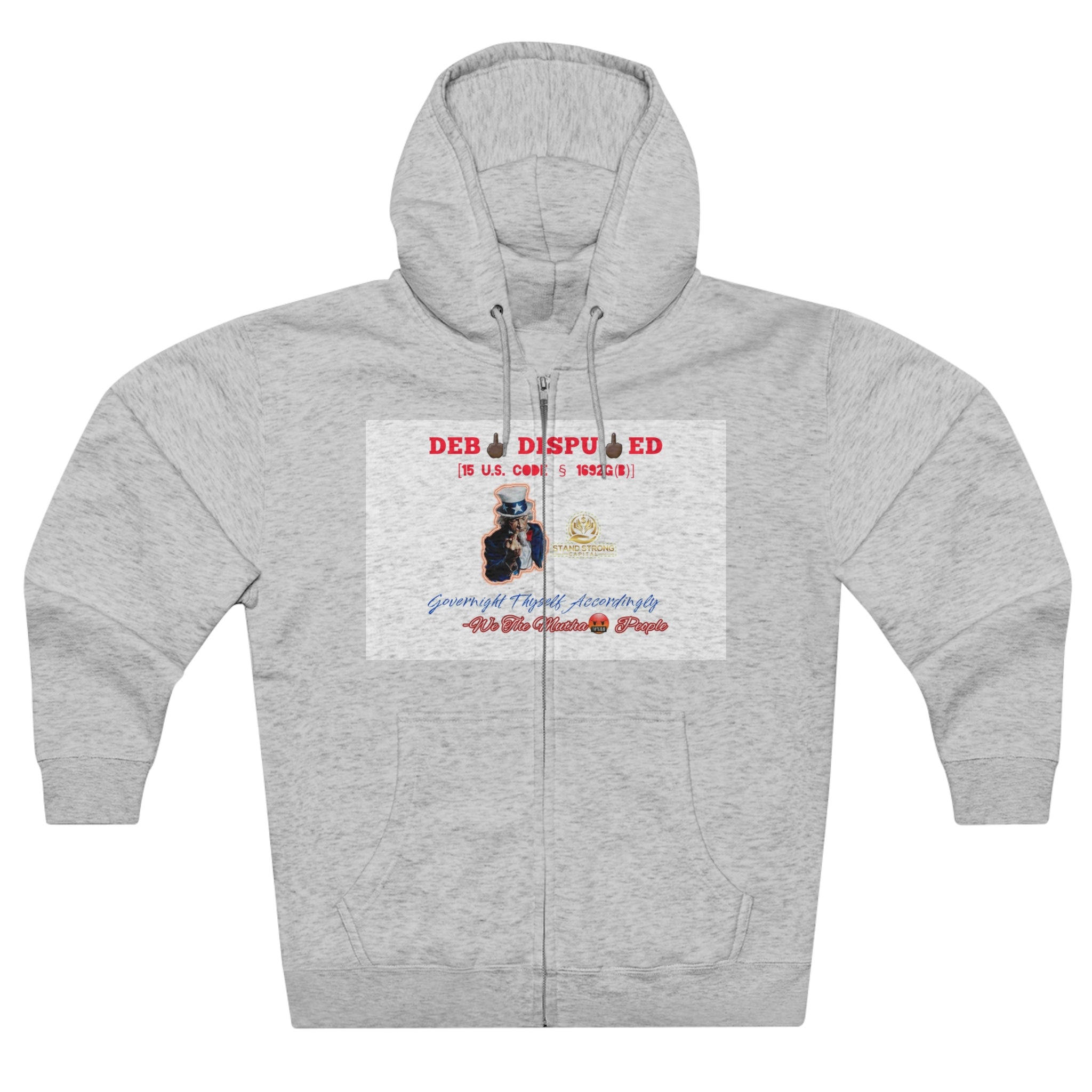 SSC_Debt Dispute Unisex Premium Full Zip Hoodie