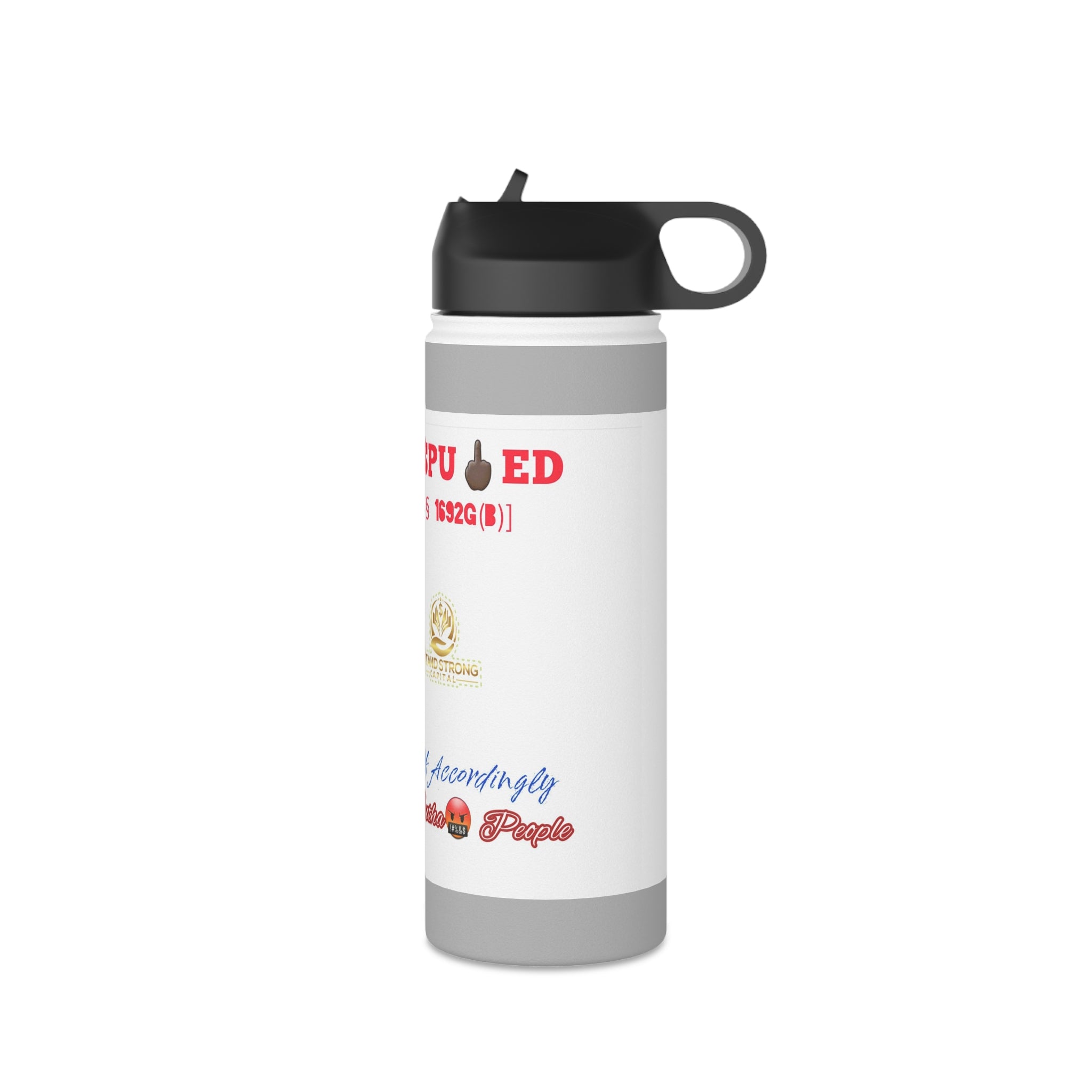 SSC_Deb🖕🏿 Dispu🖕🏿ed Stainless Steel Water Bottle, Standard Lid