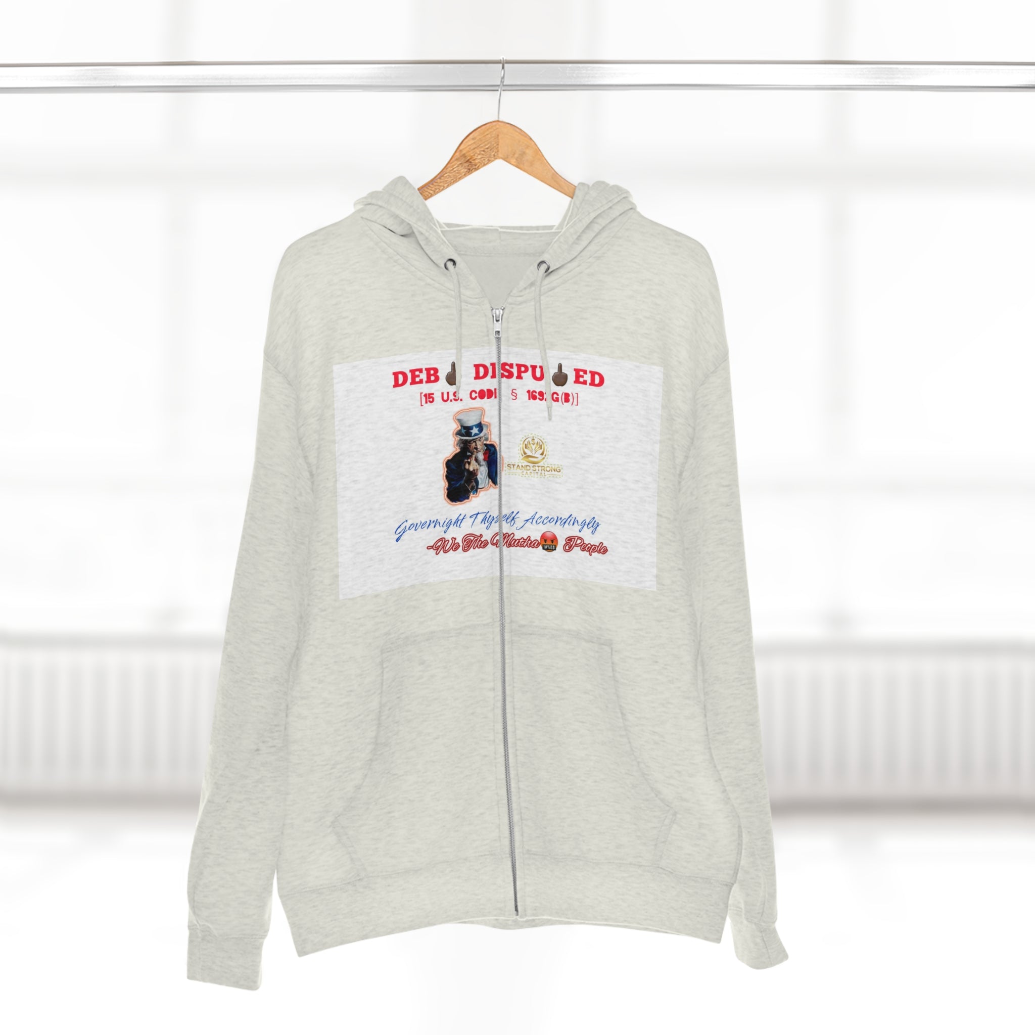 SSC_Debt Dispute Unisex Premium Full Zip Hoodie