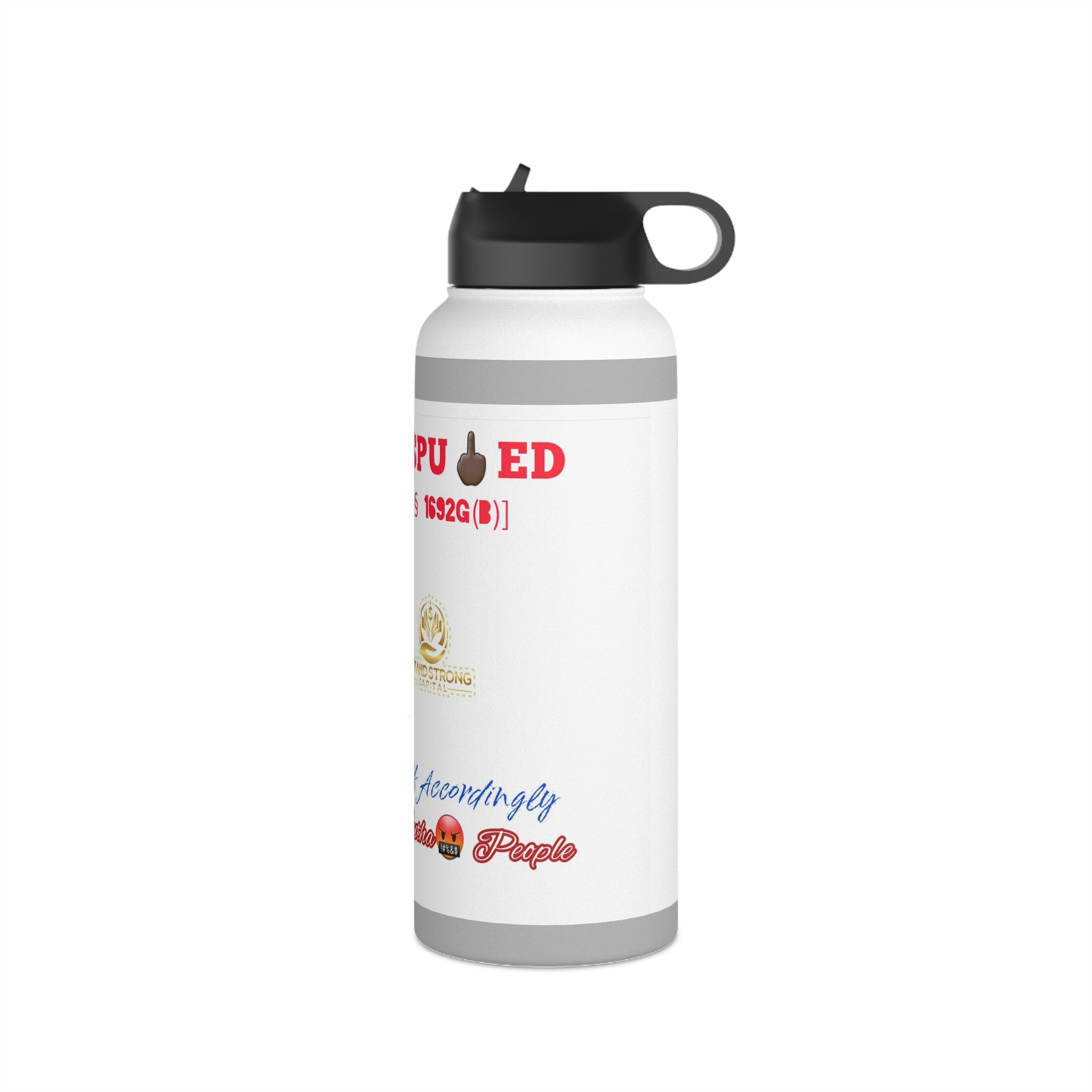 SSC_Deb🖕🏿 Dispu🖕🏿ed Stainless Steel Water Bottle, Standard Lid