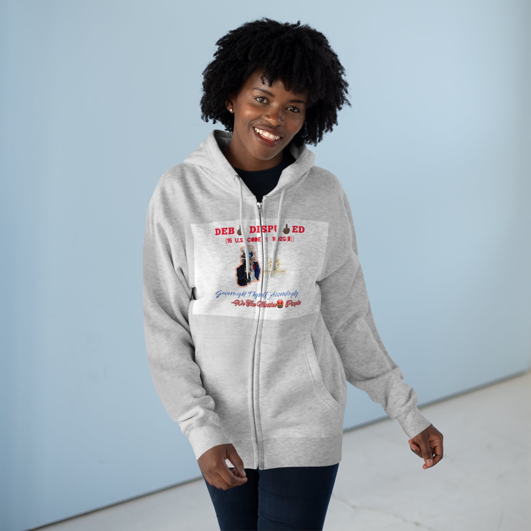 SSC_Debt Dispute Unisex Premium Full Zip Hoodie