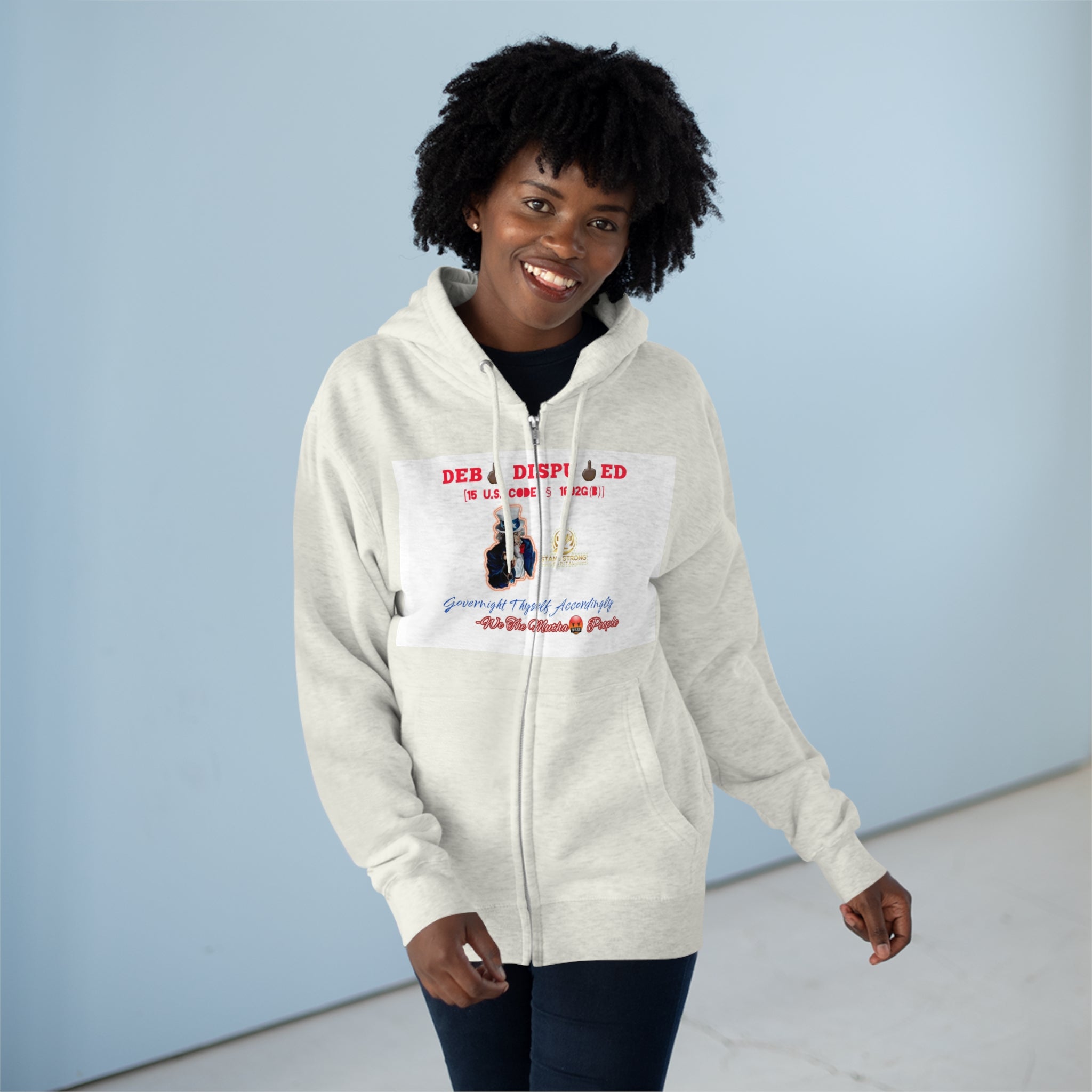 SSC_Debt Dispute Unisex Premium Full Zip Hoodie