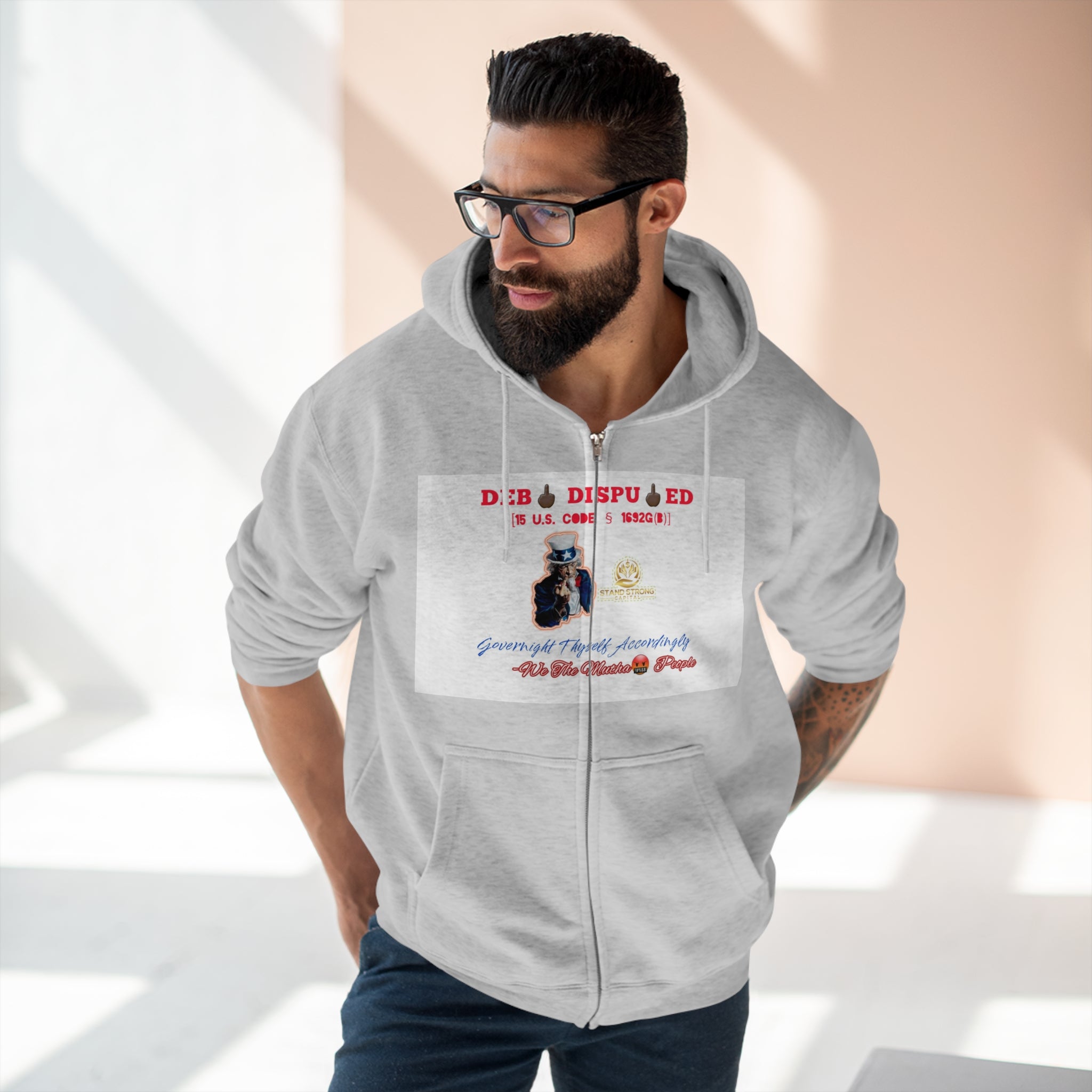 SSC_Debt Dispute Unisex Premium Full Zip Hoodie