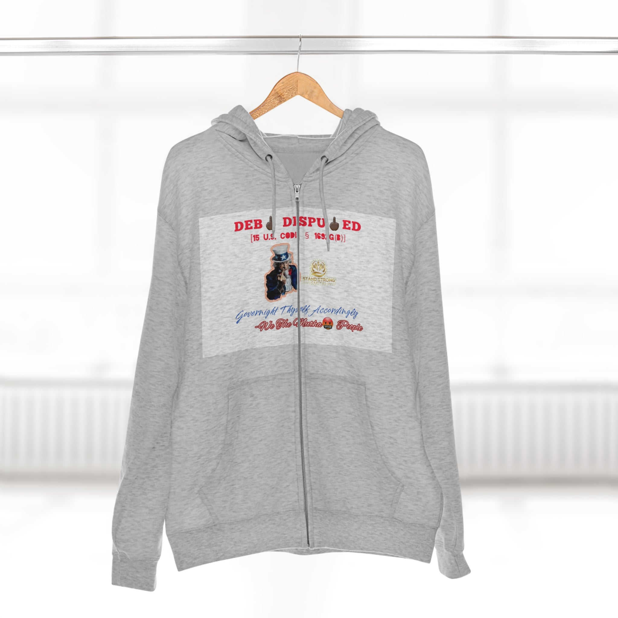 SSC_Debt Dispute Unisex Premium Full Zip Hoodie