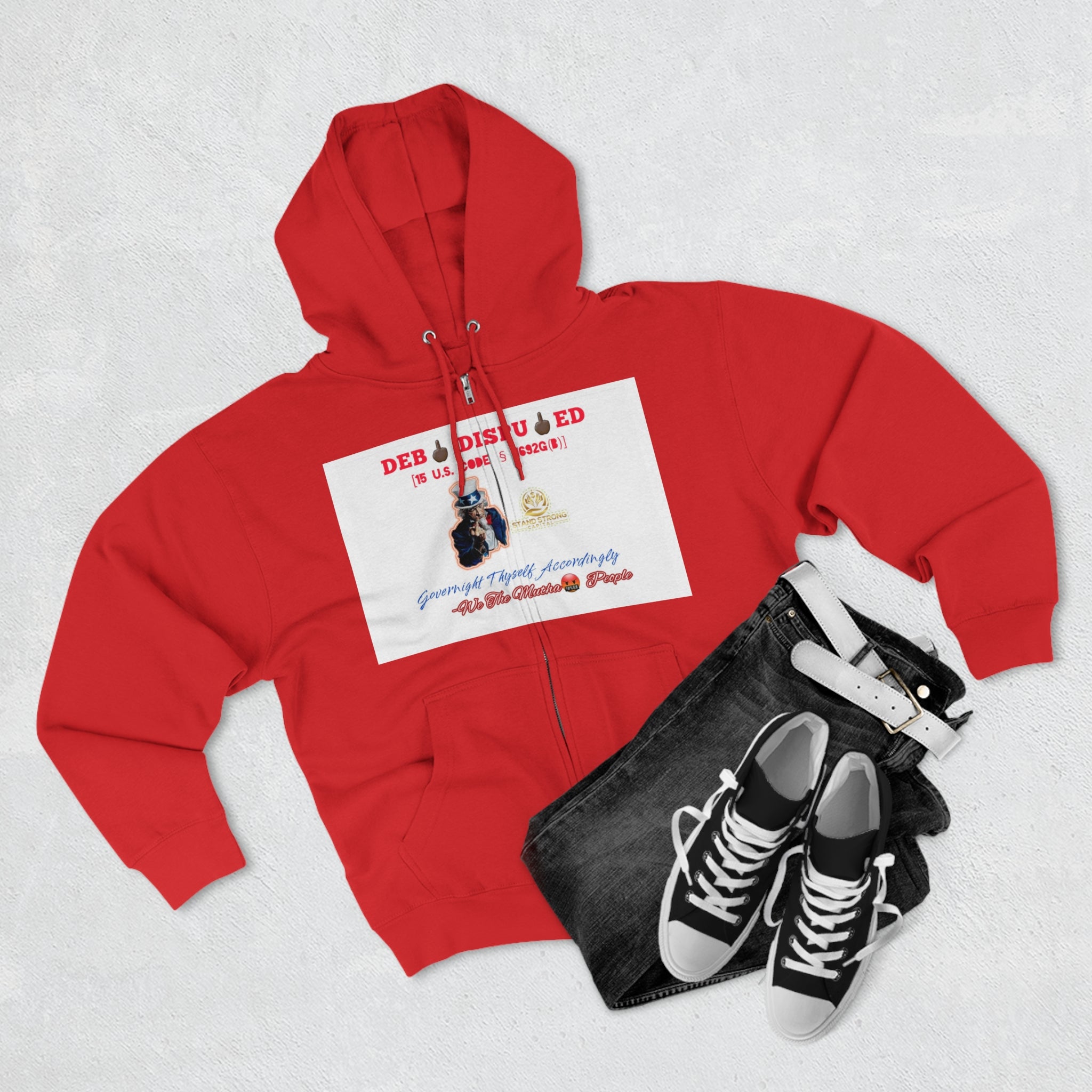 SSC_Debt Dispute Unisex Premium Full Zip Hoodie