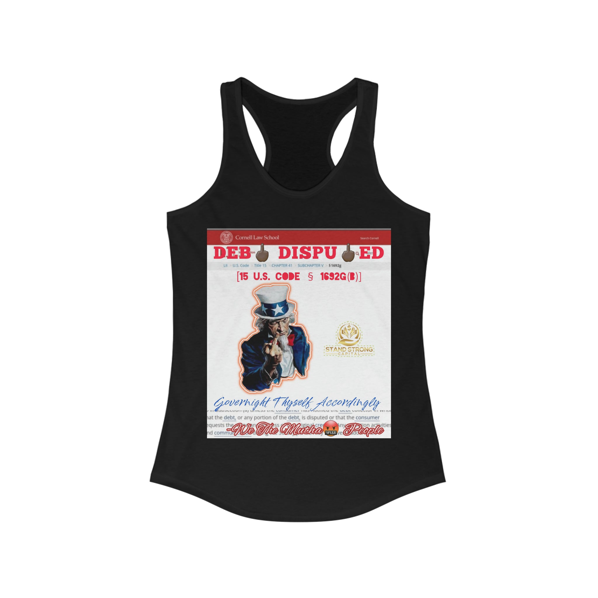 SSC_Deb🖕🏿 Dispu🖕🏿ed Women's Ideal Racerback Tank