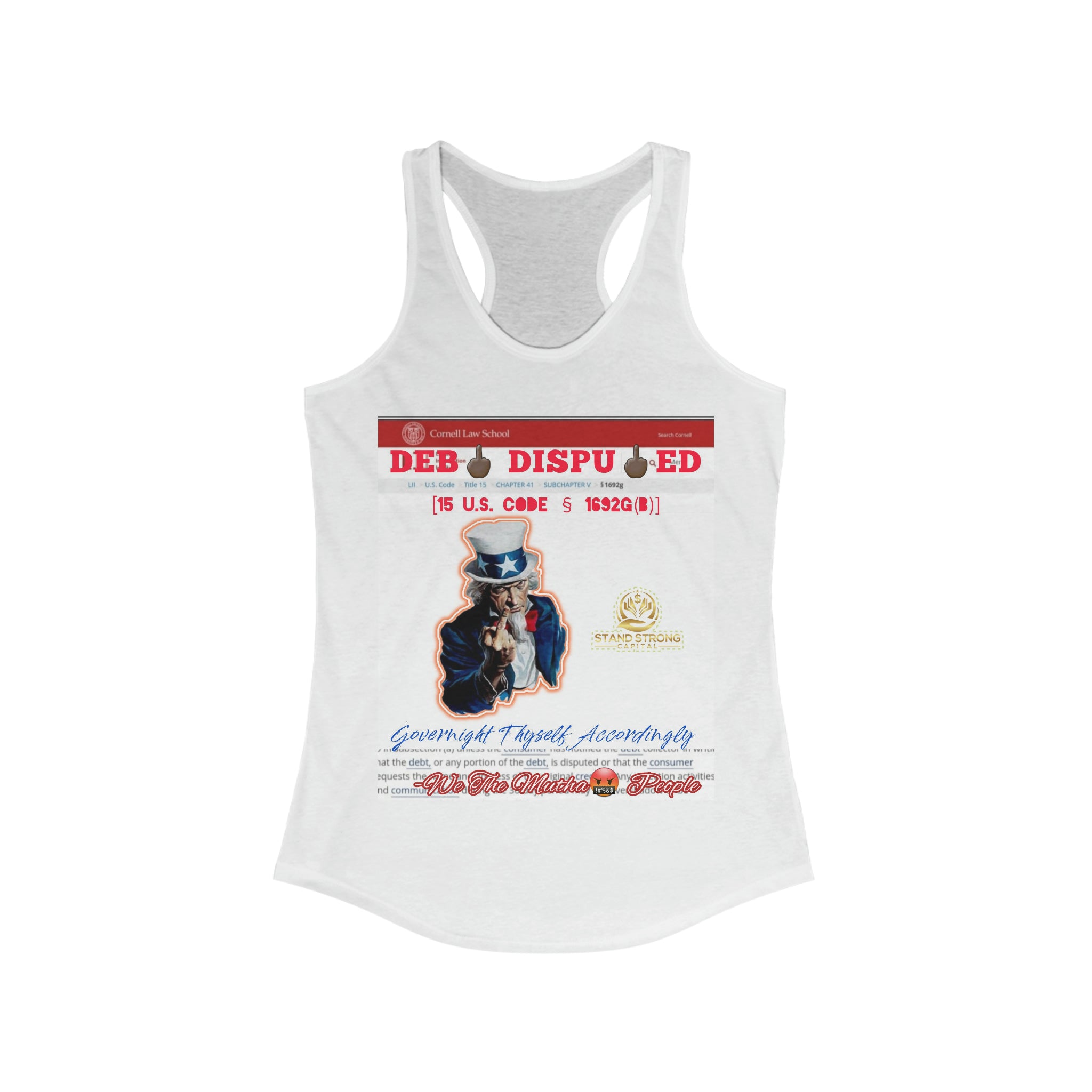 SSC_Deb🖕🏿 Dispu🖕🏿ed Women's Ideal Racerback Tank