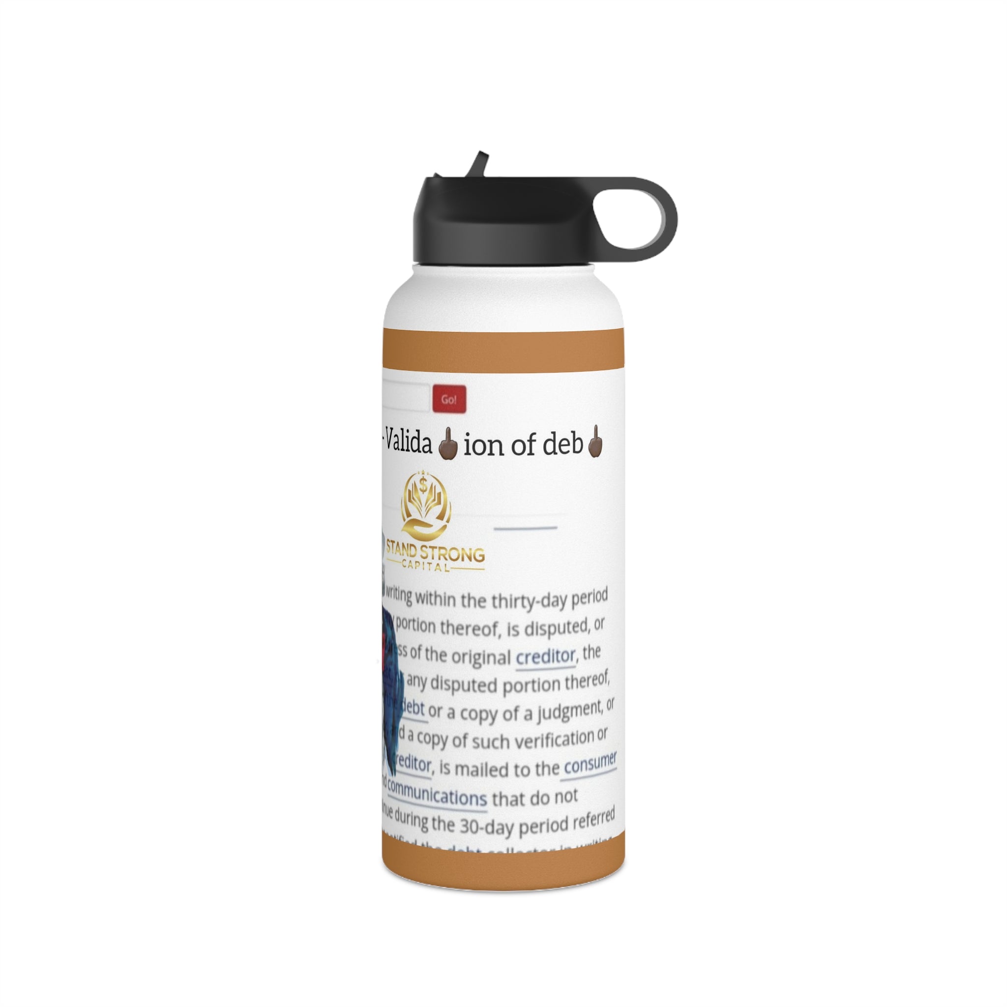 SSC_Deb🖕🏿 Valida🖕🏿ion Stainless Steel Water Bottle, Standard Lid