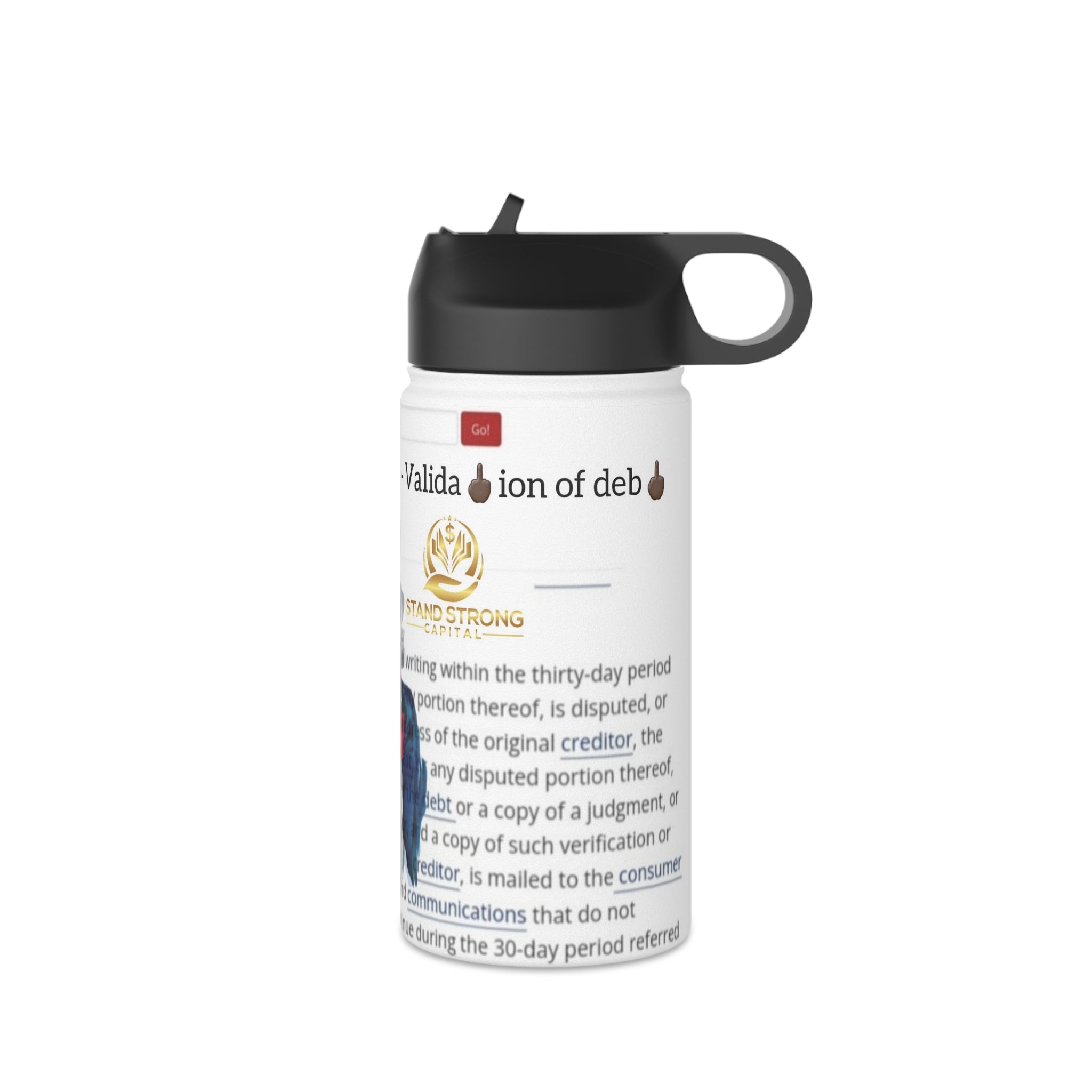 SSC_Deb🖕🏿 Valida🖕🏿ion Stainless Steel Water Bottle, Standard Lid