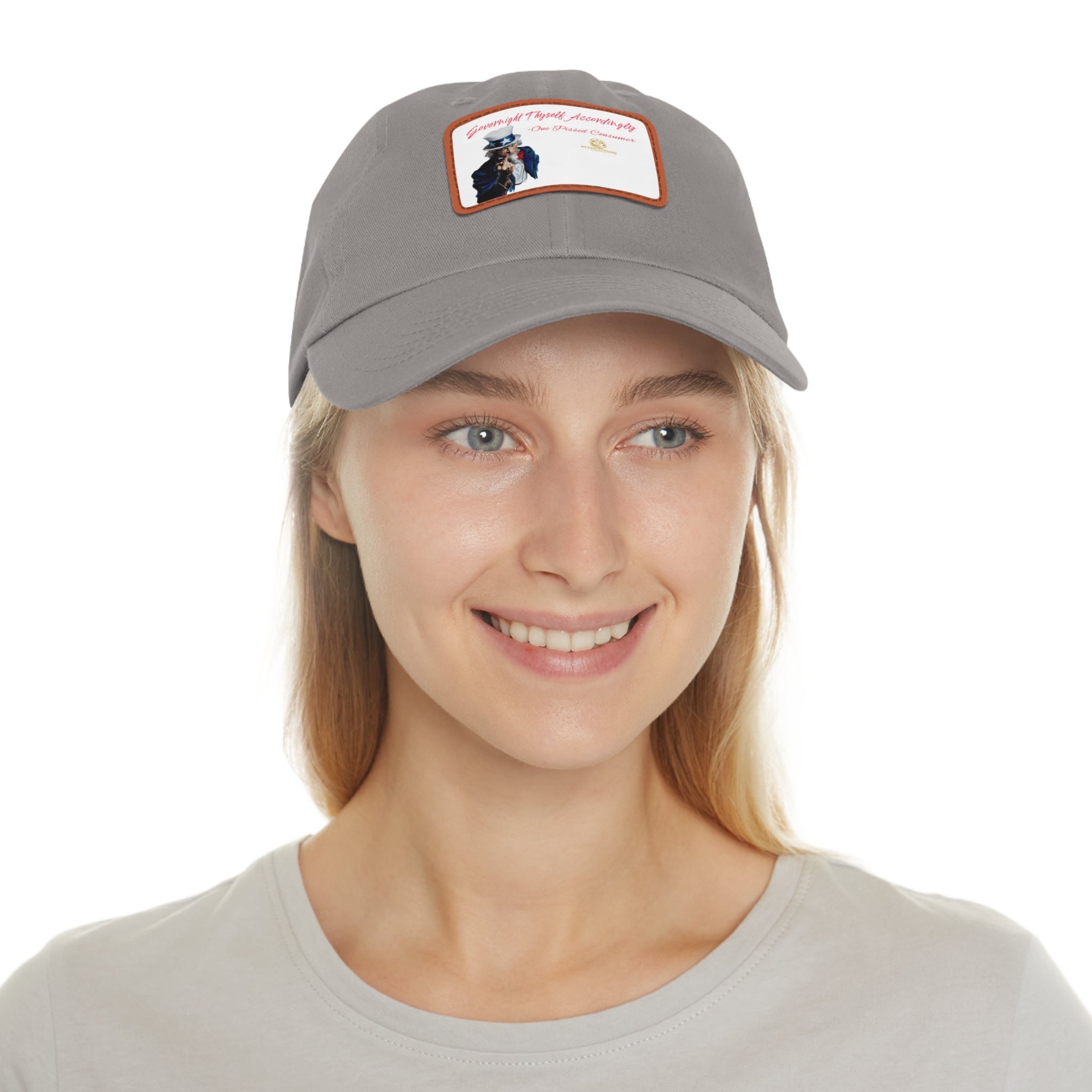 SSC_GovernThyself_Dad Hat with Leather Patch (Rectangle)