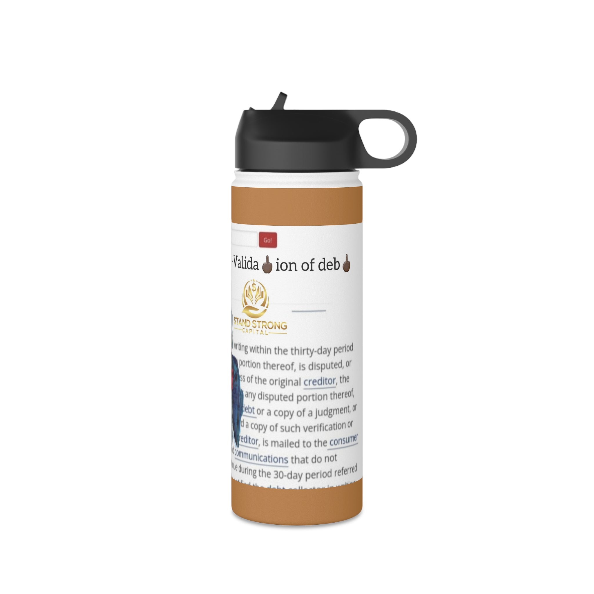 SSC_Deb🖕🏿 Valida🖕🏿ion Stainless Steel Water Bottle, Standard Lid