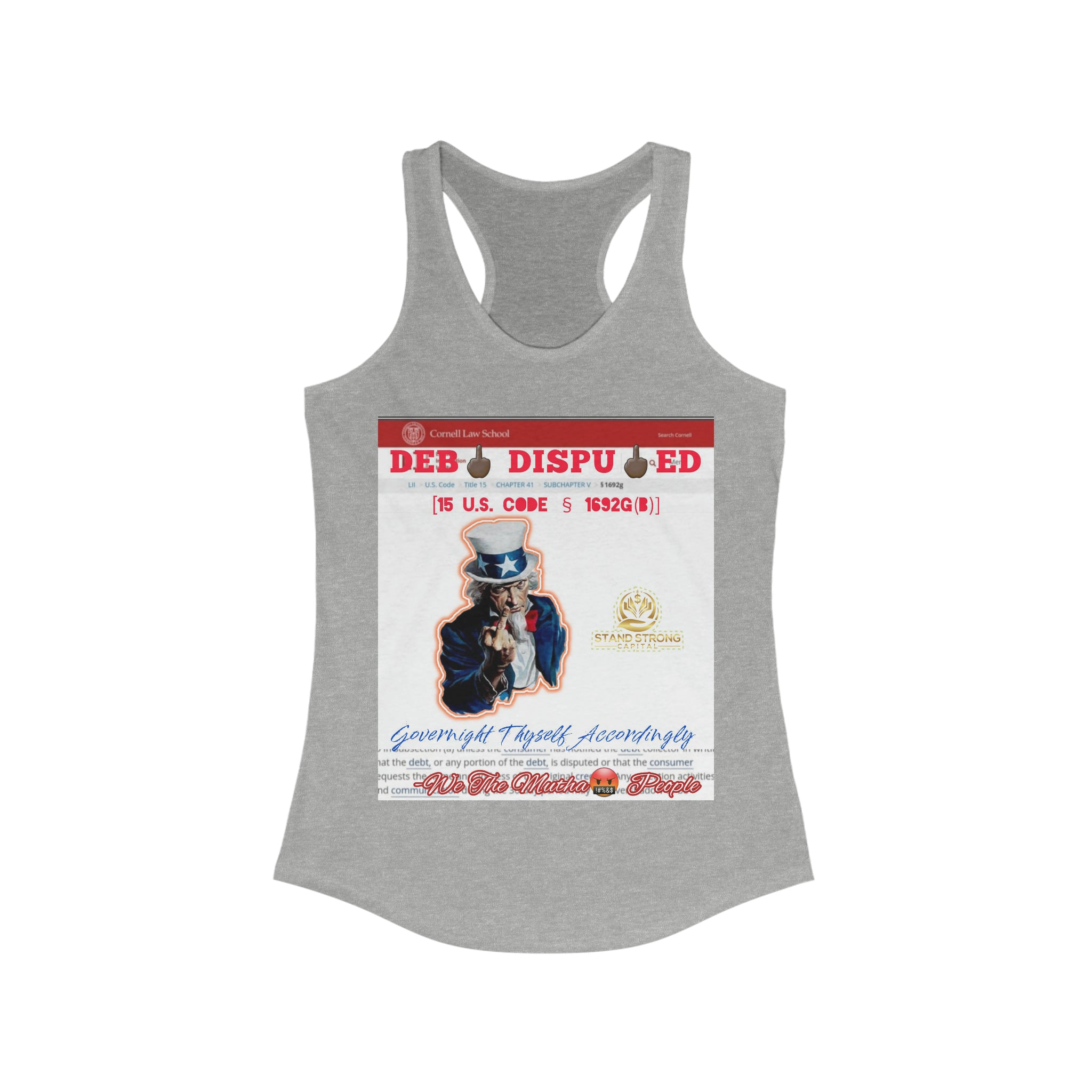 SSC_Deb🖕🏿 Dispu🖕🏿ed Women's Ideal Racerback Tank