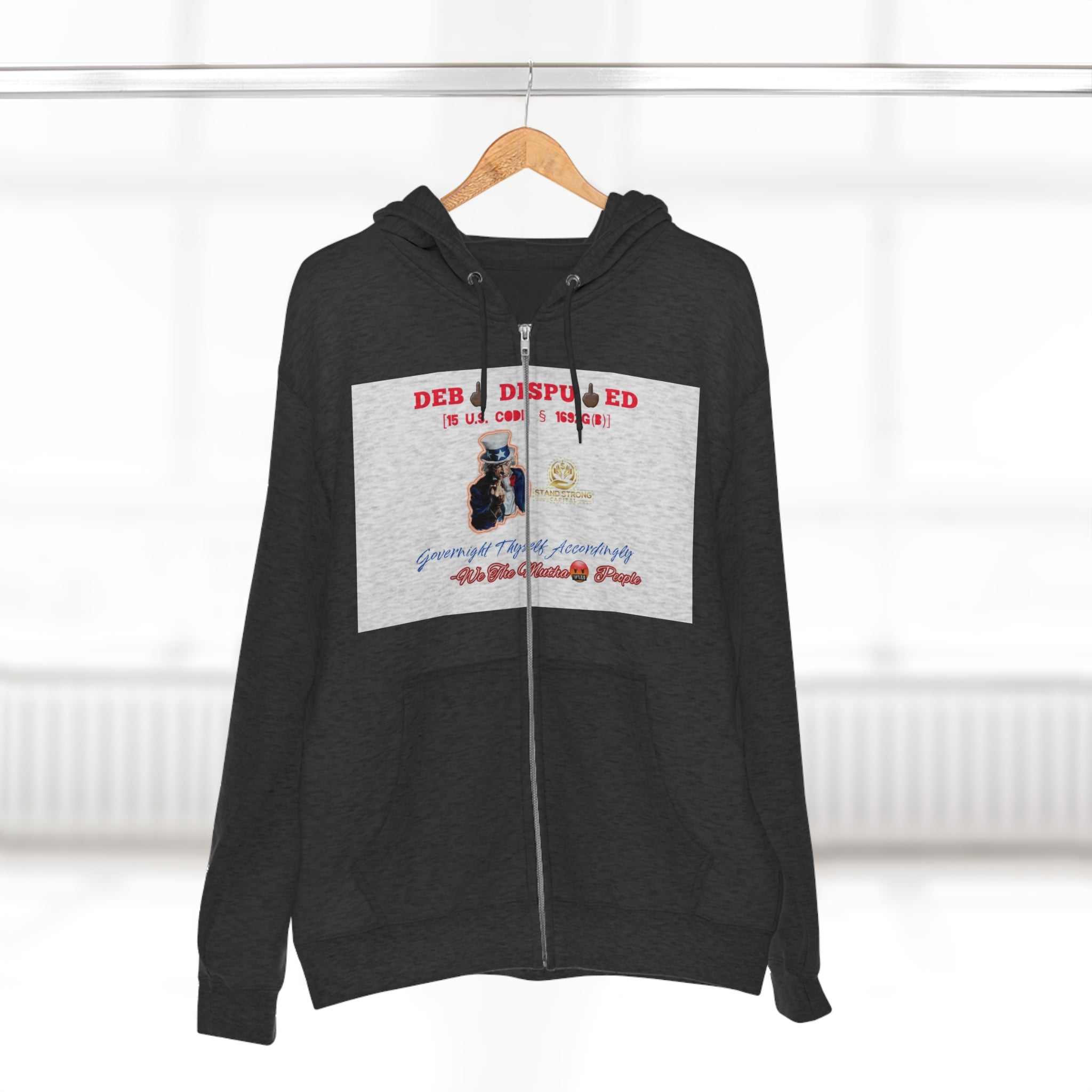 SSC_Debt Dispute Unisex Premium Full Zip Hoodie