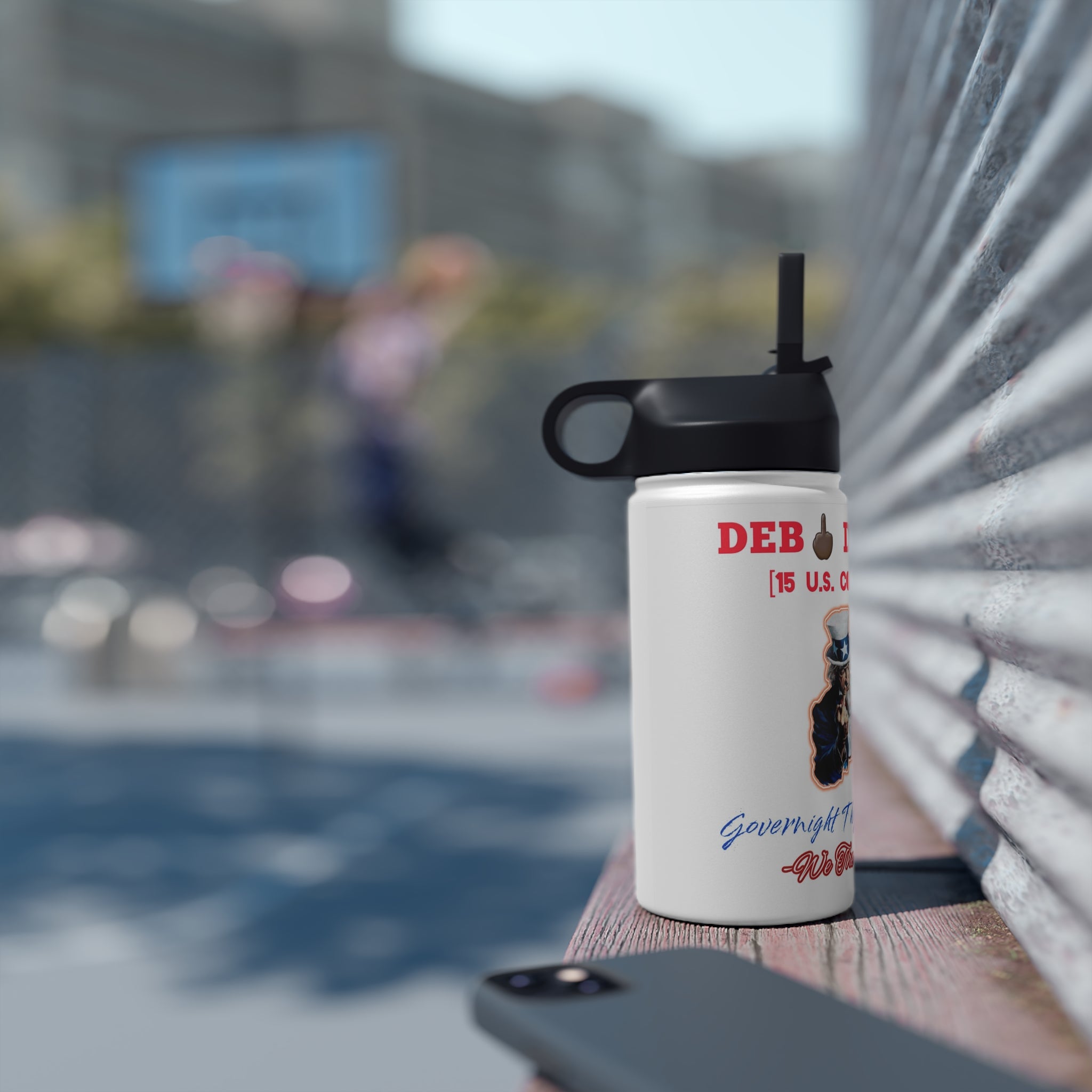 SSC_Deb🖕🏿 Dispu🖕🏿ed Stainless Steel Water Bottle, Standard Lid