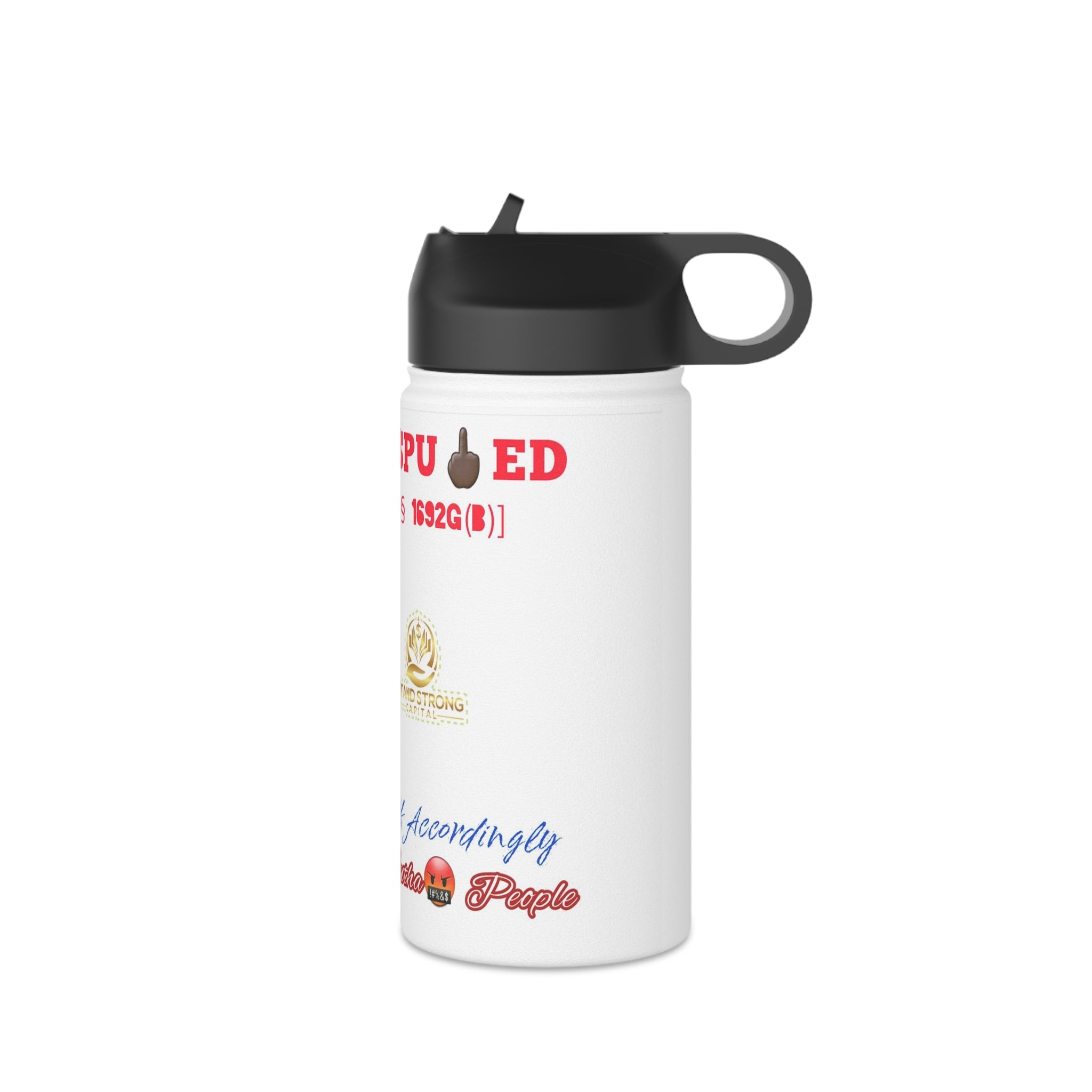 SSC_Deb🖕🏿 Dispu🖕🏿ed Stainless Steel Water Bottle, Standard Lid